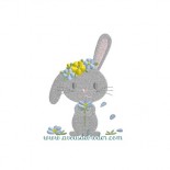 Lapin et fleurs